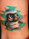Chubby penguin tattoo