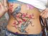 Cherry Blossoms and Blue Birds tattoo