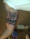 Inside of half sleeve....Crosses on Calvary tattoo