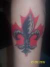 maple leaf/fleur de lis tattoo