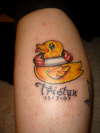 Rubber duckie tattoo
