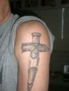 Tear Cross tattoo