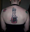 Gibson twin neck and roses tattoo