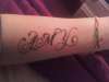 My name(a week after getting it) tattoo