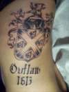 Outlaw Family Crest tattoo