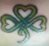 heart clover tattoo