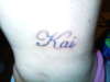 my sons name on my ankle tattoo