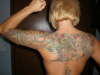 upper back/ half sleeve tattoo