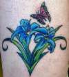 Lily and Butterfly tattoo