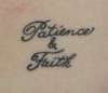 Patience & Faith tattoo