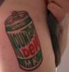 mountain dew can tattoo
