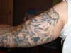 skull faces tattoo