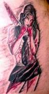 bloody pinup tattoo