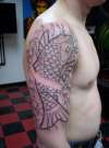 Koi Halfer Outline tattoo