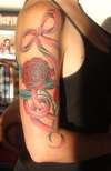 Ribbons and Roses tattoo