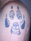 Wolf paw tattoo