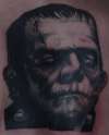 Frankienstien head tattoo