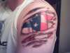 American Flag Biography tattoo