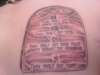 Second Tablet of The Ten Commandments tattoo