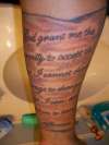 Serenity Prayer Middle tattoo