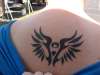 Tribal angel tattoo