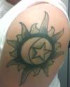 Sun/Moon/Star tattoo