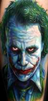 Heath Ledger Joker Portrait tattoo