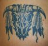 tribal cattle skull tattoo