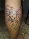 The Trooper outline tattoo