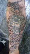 another view of the freehanded sleeve tattoo