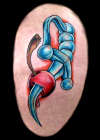 cocktail sword and cherry tattoo