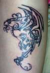 Better pic of Dragonish Creature tattoo