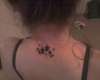 Back of neck stars tattoo