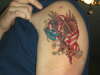 Eagle wrapped in National Ensign tattoo