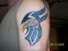 Eagle head with Tribal tattoo