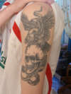 eagal skull and snake tattoo