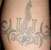 upper arm, Krypta Symbol tattoo