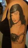 Bettie Page Portrait tattoo
