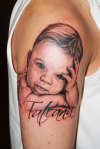 baby portrait tattoo