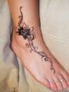 Floral Foot Design tattoo