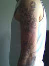 3/4 sleeve 1st session tattoo