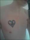 Scotish 3D Heart tattoo