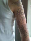 butterfly 3/4 sleeve tattoo