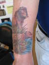 LION LOWER  right arm tat tattoo