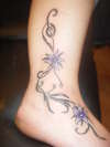 ANKEL FLOWERS tattoo