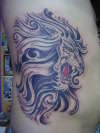 lion in black n gray tattoo