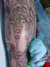 DETAIL START OF THE PEACOCKS tattoo