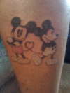 Mickey Meets Steamboat Willie tattoo