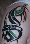 Tribal Seahawk tattoo