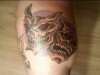 Comedy and tragedy skullz tattoo